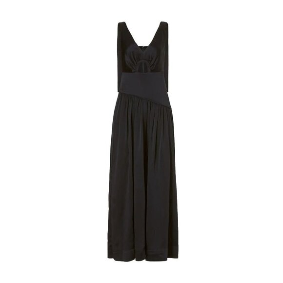 3.1 Phillip Lim Satin Cut out Gown in Navy 10 Womens Long Formal Maxi - Picture 10 of 10